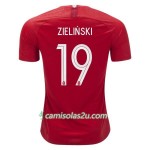 Camisolas de Futebol Polônia Piotr Zielinski 19  Equipamento Alternativa Copa do Mundo 2018 Manga Curta
